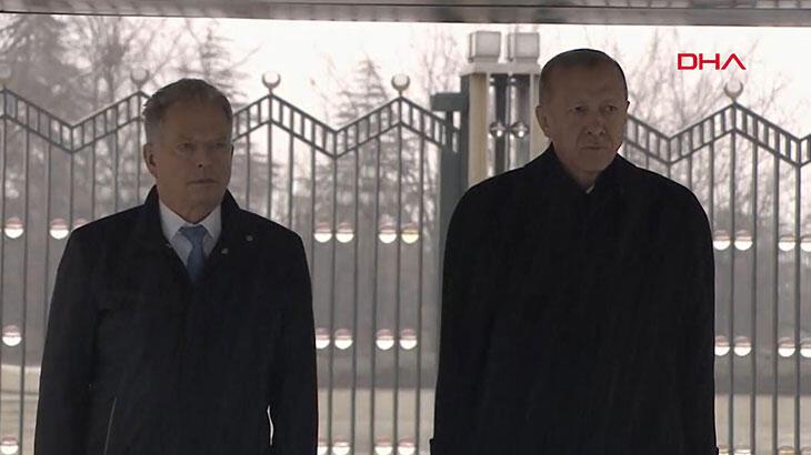 Finlandiya Cumhurbaşkanı Niinistö Ankara'da! Erdoğan resmi merasimle karşıladı