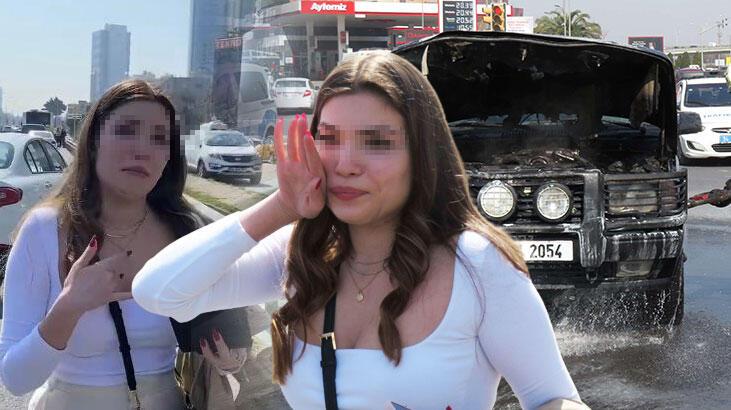Kadıköy'de aracı yanan şoförün gözyaşları