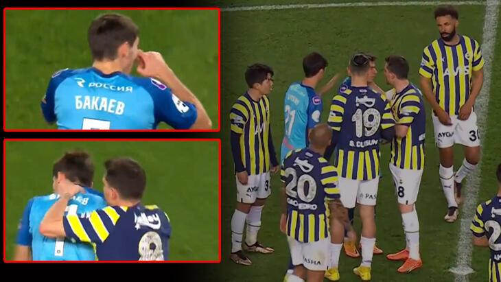 Rus futbolcu ile Mert Hakan Yandaş tartıştı! Zenit taraftarı, Fenerbahçe tribünlerini tahrik etti