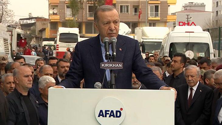 Son dakika... Cumhurbaşkanı Erdoğan'dan Hatay'da açıklamalar