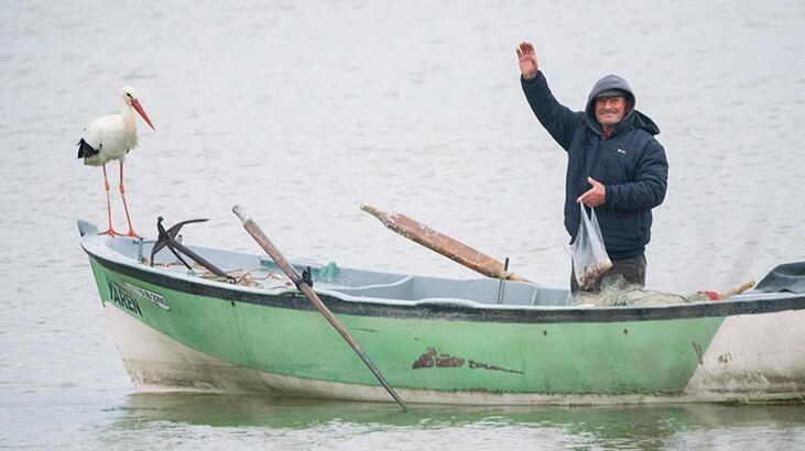 Yaren Leylek 12. kere Balıkçı Adem Amca'ya kavuştu