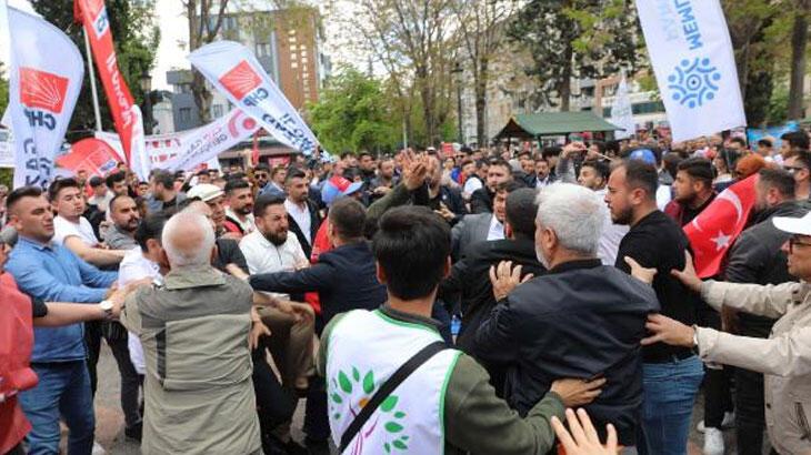 1 Mayıs kutlamalarında Memleket Partililer ile CHP'liler ortasında arbede