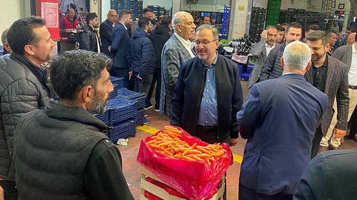 Bakan Kasapoğlu, İzmir Meyve ve Zerzevat Hali'ni ziyaret etti