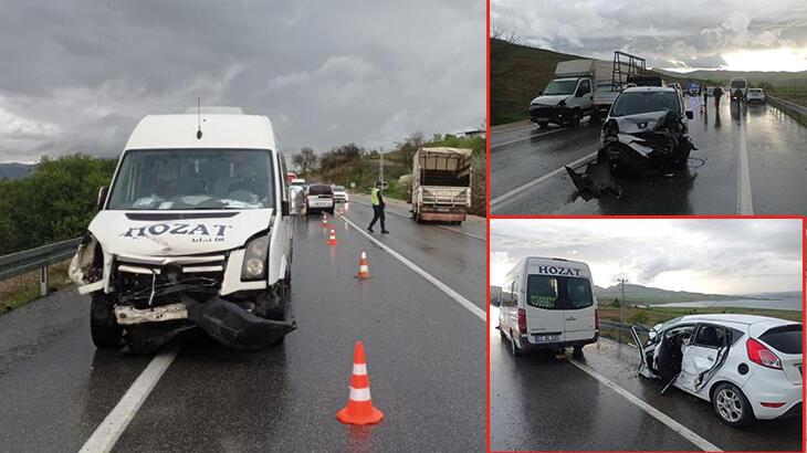 Elazığ’da zincirleme trafik kazası: 1 meyyit, 4 yaralı