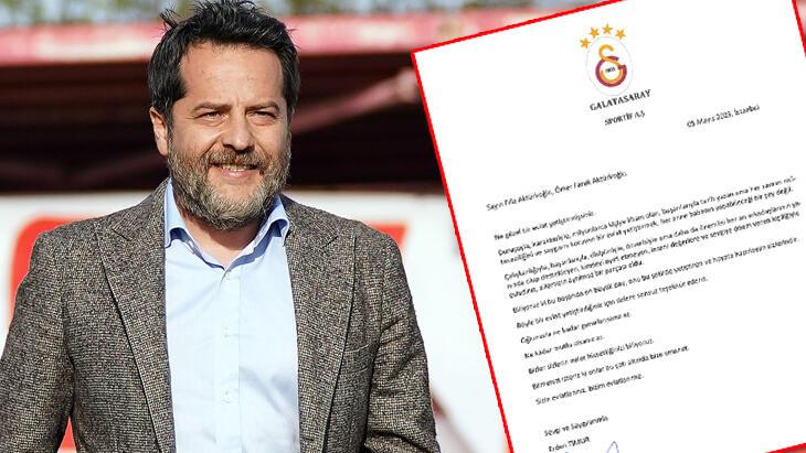 Galatasaray'da Erden Timur'dan futbolcuların ailelerine teşekkür mektubu