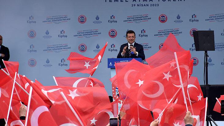 İmamoğlu Beşiktaş'ta temel atma merasimine katıldı