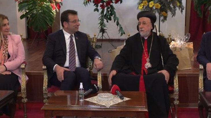 İmamoğlu, Beyoğlu'ndaki Süryani kilisesini ziyaret etti