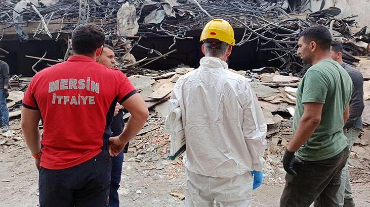 Mersin'deki atölye yangınında, 8 gün sonra kayıp çalışana ilişkin kemikler bulundu