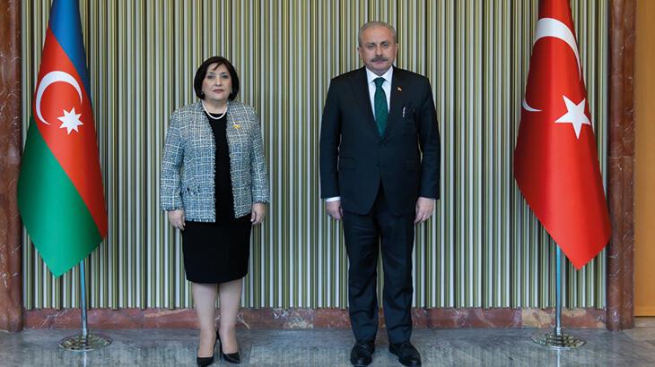TBMM Lideri Şentop, Azerbaycan Ulusal Meclisi Lideri Gafarova ile görüştü