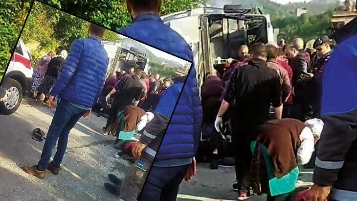 Trabzon'da fecî kaza! Belediye otobüsü şarampole devrildi: 20 yaralı