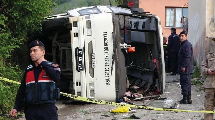 Trabzon'da fecî kaza! Belediye otobüsü şarampole devrildi: 4 meyyit, 20 yaralı