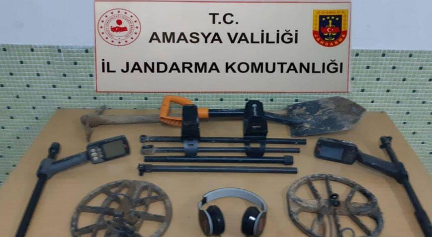 Amasya'da kaçak hafriyata suçüstü! 3 kişi gözaltına alındı