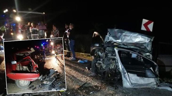 Ankara’da iki araba baş başa çarpıştı: 3 meyyit