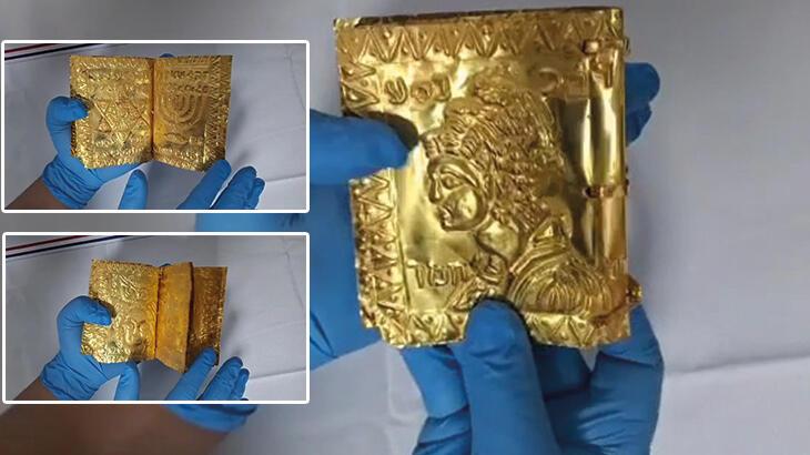 Erzincan'da saf altın sayfalı tarihi eser ele geçirildi