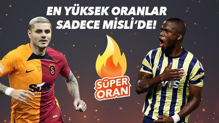 Galatasaray-Fenerbahçe derbisi Tek Maç, Harika Oran ve Canlı Bahis seçenekleriyle Misli.com’da