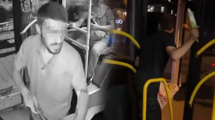 Halk otobüsünde dehşet dakikaları! Ekmek bıçağıyla sürücüye saldırdı
