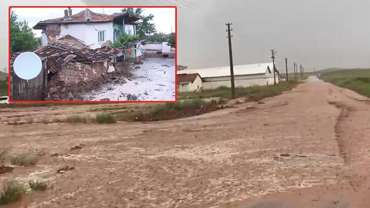Kırıkkale'de sağanak sele neden oldu: Ahır ve konutları su bastı