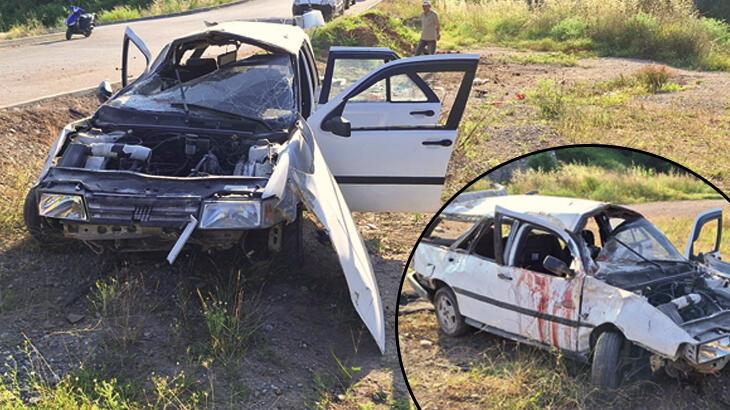 Kocaeli'de ehliyetsiz şoförün kullandığı araba takla attı: 5 yaralı