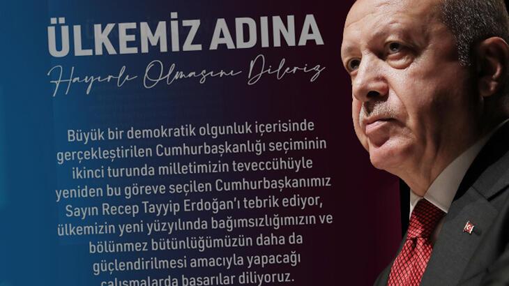 Trabzonspor'dan Cumhurbaşkanı Erdoğan'a tebrik bildirisi