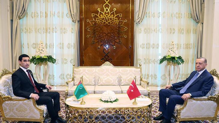 Cumhurbaşkanı Erdoğan, Türkmenistan Devlet Lideri Berdimuhammedov ile görüştü