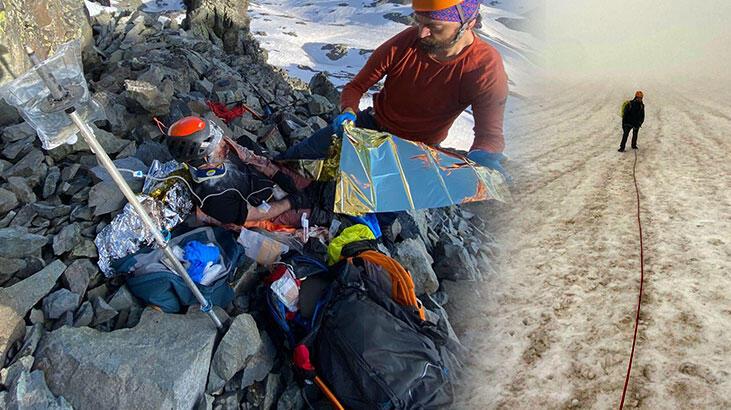Kaçkarlar'da düşen dağcıya hayat kurtaran ‘serum'lu birinci müdahale