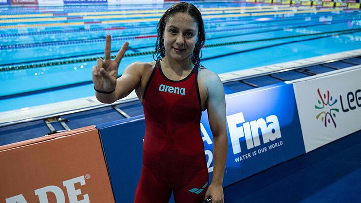 Merve Tuncel, 1500 metre yüzmede üst üste 3’üncü kere Avrupa şampiyonu