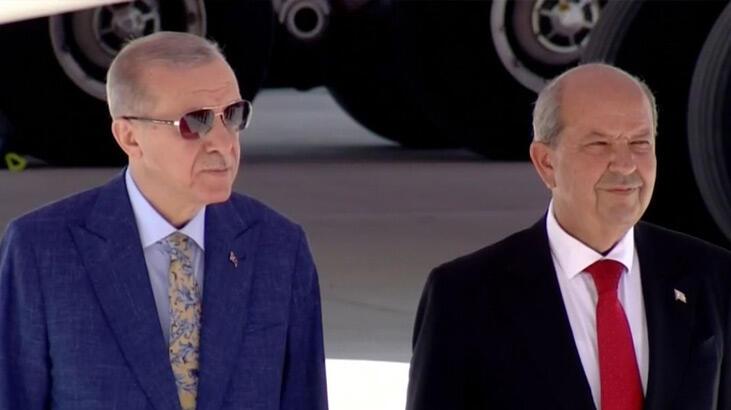 Tarihi gün! Cumhurbaşkanı Erdoğan Yeni Ercan Havalimanı için KKTC'de