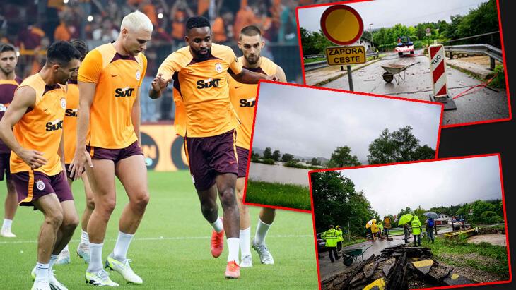 Galatasaray maçı öncesİ Ljubljana'yı sel vurdu! Korkutan imaj