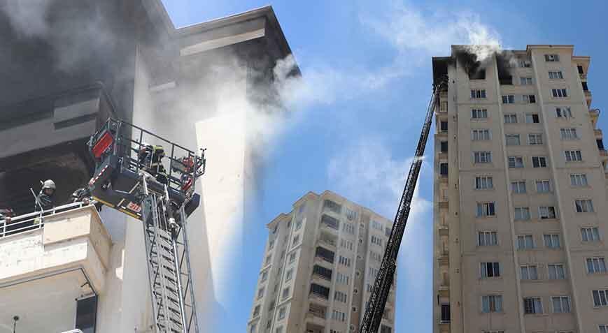 Gaziantep'te yangın paniği! 15 katlı binadan dumanlar yükseldi