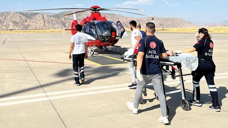Şırnak’ta ambulans helikopter muhammet bebek için havalandı