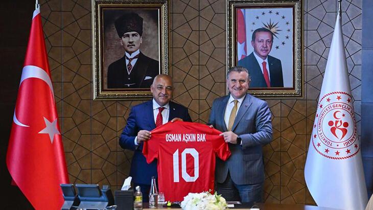 TFF Lideri Büyükekşi'den Gençlik ve Spor Bakanı Osman Aşkın Bak'a ziyaret