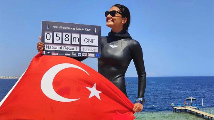 Ulusal atlet Yağmur Ergün'den Türkiye rekoru