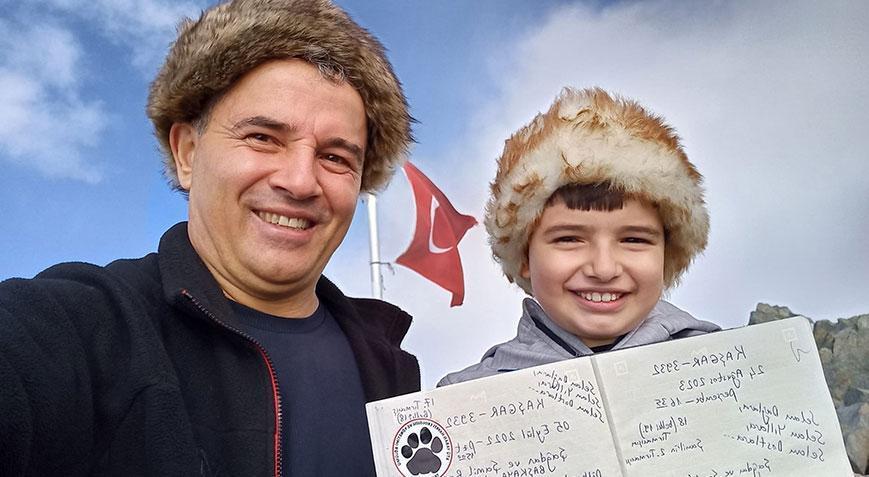 10 yaşındaki dağcı, babasıyla birlikte 2'nci sefer Kaçkar'a tırmandı