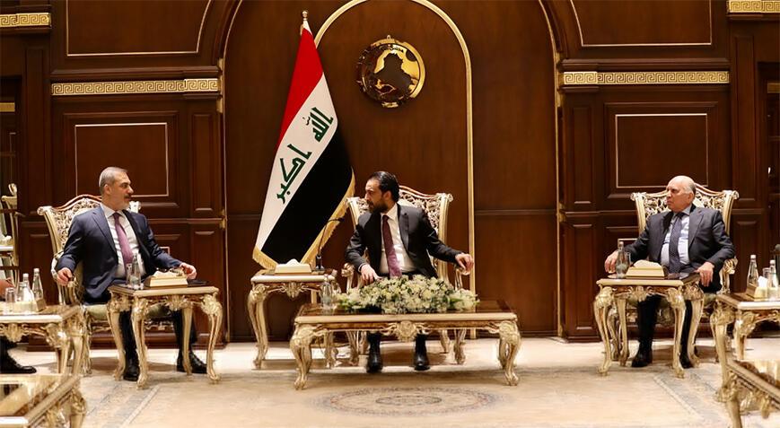 Bakan Fidan Irak Temsilciler Meclisi Lideri ile bir ortaya geldi
