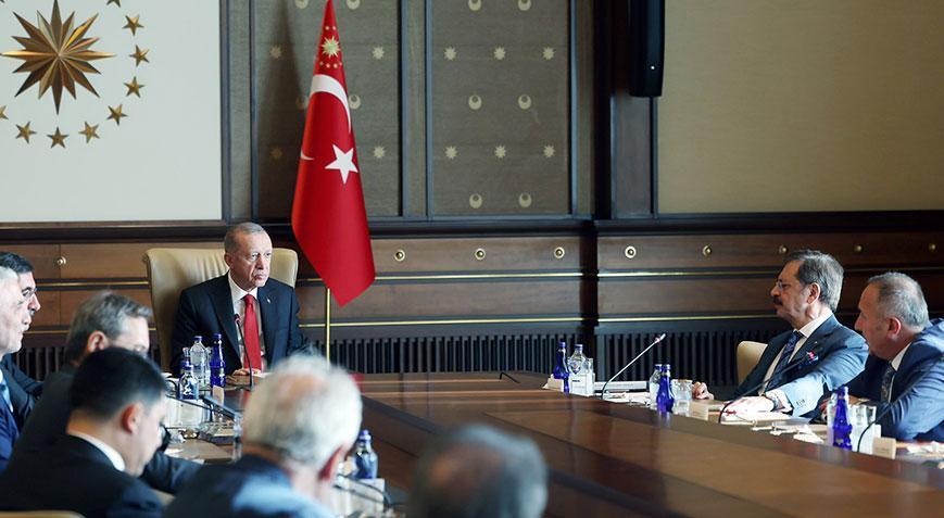 Cumhurbaşkanı Erdoğan TOBB Lideri Hisarcıklıoğlu'nu kabul etti