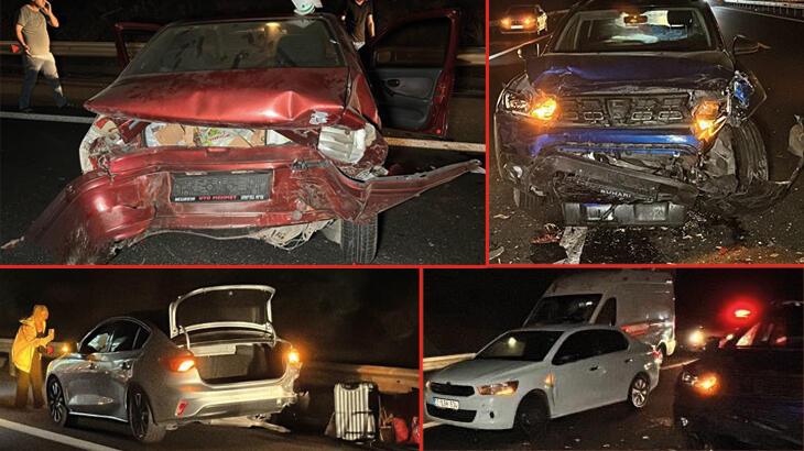 Düzce'de zincirleme kaza! 4 araç çarpıştı: 6 yaralı