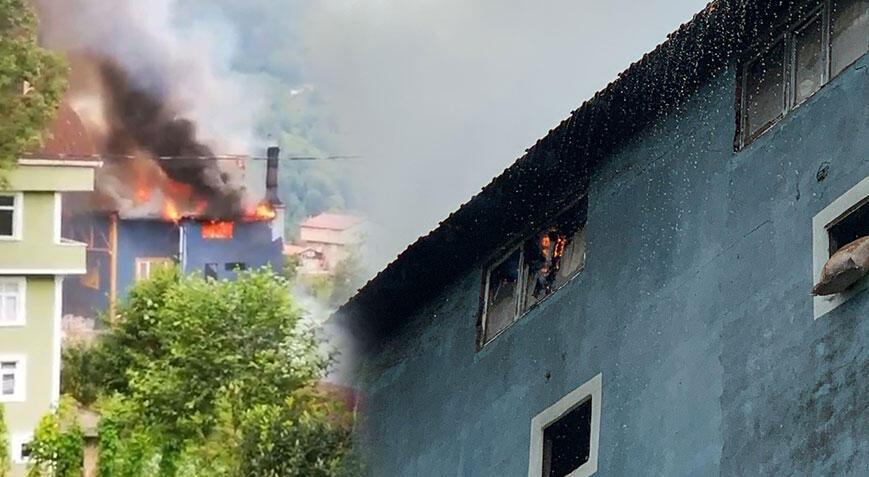 Rize'de, özel çay fabrikasında yangın! 1 saatlik çalışmasıyla söndürdü