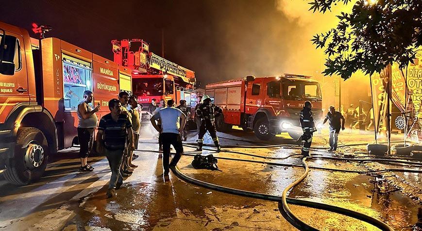 Sanayi sitesinde korkutan yangın! 7 kişi hastanelik oldu